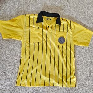 Veloce Short Sleeve Soccer Referee Jersey Shirt Men’s L Yellow